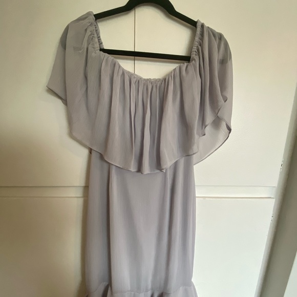 lavender full length off the shoulder dress - Picture 2 of 4